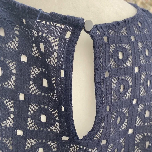 Banana Republic Lace Top with Pom Pom Trim - Picture 7 of 9